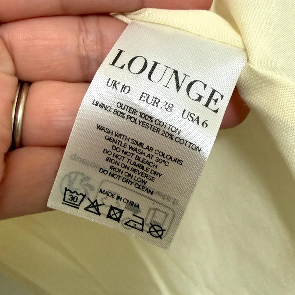 NWT LOUNGE Corset Back Mini Dress in Lemon Floral - Picture 12 of 12